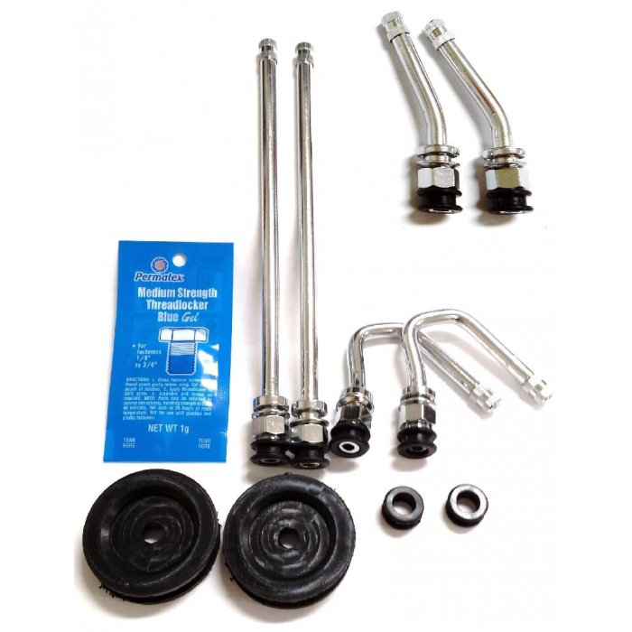 DL1SP13FR225 Dually Valve Kit Chrome w/Front Stems